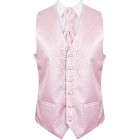 Light Pink Royal Swirl Wedding Waistcoat #AB-WWA1001/3