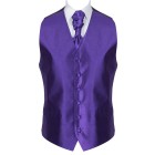 Plum Purple Shantung Wedding Waistcoat #AB-WWB1005/8