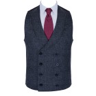 Charcoal Double Breasted 100% Wool Shawl Waistcoat #AB-WWC1008/1 