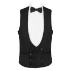 Black Tuxedo Waistcoat, 100% Wool #AB-WWD1011/1 