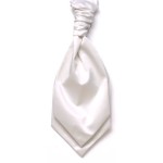White Satin Wedding Cravat (Boys Size)