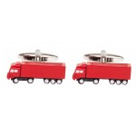 Red Lorry Rhodium Plated Cufflinks #90-1469