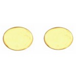 Gold Large Oval Gold Plated Cufflinks #90-7021