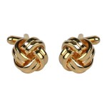 Gold Knot Gold Plated Cufflinks #90-9032