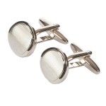 Round Brushed Cufflinks