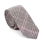 Brown Check Slim Tie