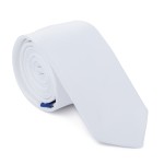White Slim Tie
