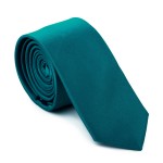 Teal Fanfare Slim Tie