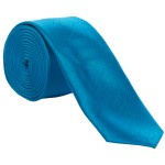 Kingfisher Blue Slim Shantung Wedding Tie #C1867/4