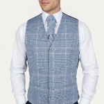 Dutch Blue Check Waistcoat #AB-WWA1007/5
