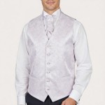 Lilac Modern Scroll Wedding Waistcoat #AB-WW1002/1