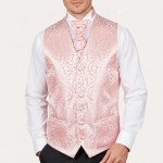 Peach Vintage Vine Formal Waistcoat #AB-WW1004/3