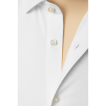 White Buttoned Men's Dress Shirt, Tailored Fit, Double Cuff 