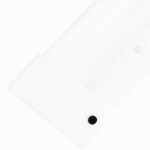 White Pleated Tailored Fit Dress Shirt, Double Cuff