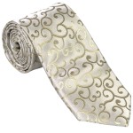 Sage Green Royal Swirl Wedding Tie #AB-T1001/4