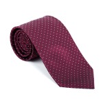 Fine Polka Dot Formal Tie Burgundy