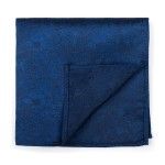 Floral Formal Pocket Square Twilight Blue