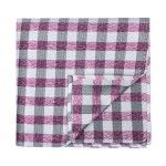 Neat Check Formal Pocket Square Burgundy