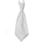 White Self Tie Shantung Cravat #WCS1864/2 