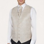 Cloud Cream Floral Waistcoat #AB-WWA1012/2