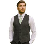 Grey Donegal Tweed Waistcoat #WW100/1