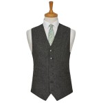 Grey Donegal Tweed Waistcoat #WW100/1