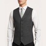Grey Donegal Tweed Waistcoat #WW100/1