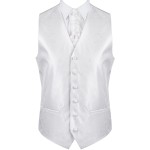 Ivory Modern Scroll Formal Waistcoat #AB-WW1002/4