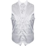 Silver Vintage Vine Formal Waistcoat #AB-WW1004/5