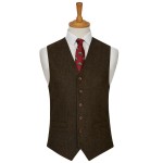 Brown Flecked Tweed Waistcoat #W106/1