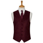 Wine Suede Effect Waistcoat #WW1869/1