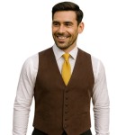 Light Brown Suede Effect Waistcoat #WW1869/6