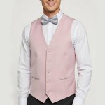 Pink Fine Wool Morning Suit Waistcoat #WW801/3