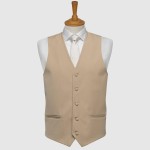 Champagne Buff Fine Wool Morning Suit Waistcoat #WW801/4