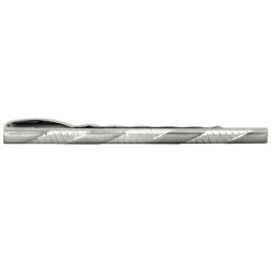 Silver 3 Stripe Rhodium Plated Tie Clip #100-1135 #Discontinued