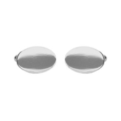 Silver Oval Hallmarked Sterling Silver Cufflinks #70-7020