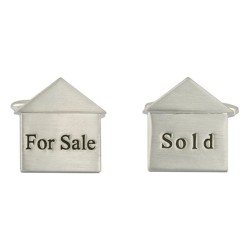 Silver For Sale/Sold Rhodium Plated Cufflinks #90-1299