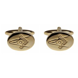 Gold Masonic Gold Plated Cufflinks #90-1386