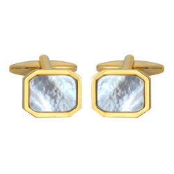 Gold Mother of Pearl Cufflinks #90-1505
