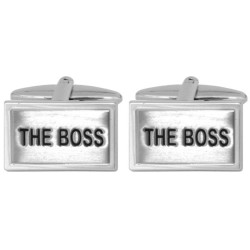 Silver The Boss Cufflinks #90-223