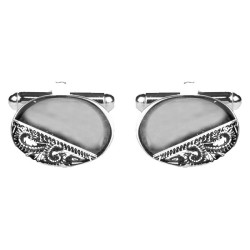 Engraved Oval Cufflinks