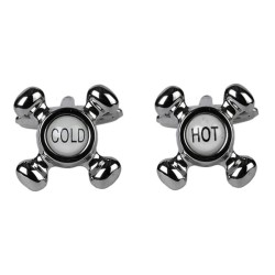 Silver hot & Cold Taps Cufflinks #90-4061