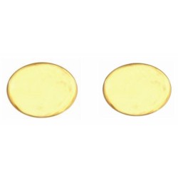 Gold Large Oval Gold Plated Cufflinks #90-7021