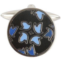 Blue Floral Cufflinks #90-1533
