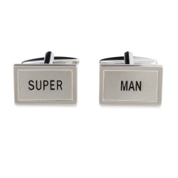 Silver Super Man Cufflinks #90-1568