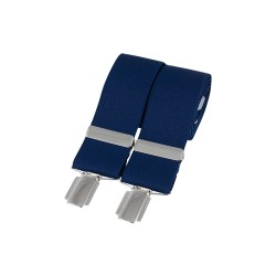 Navy Blue Silver Clip Braces #BR-006