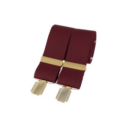 Burgundy Gold Clip Braces #BR-011
