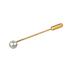 Gold Synthetic Pearl Tie Tac #CP-1231