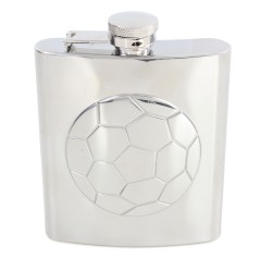 Silver Football Stainless Steel Hip Flask #HF-11