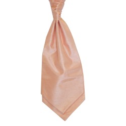 Peach Self Tie Shantung Cravat #WCS1867A/1 ##LS